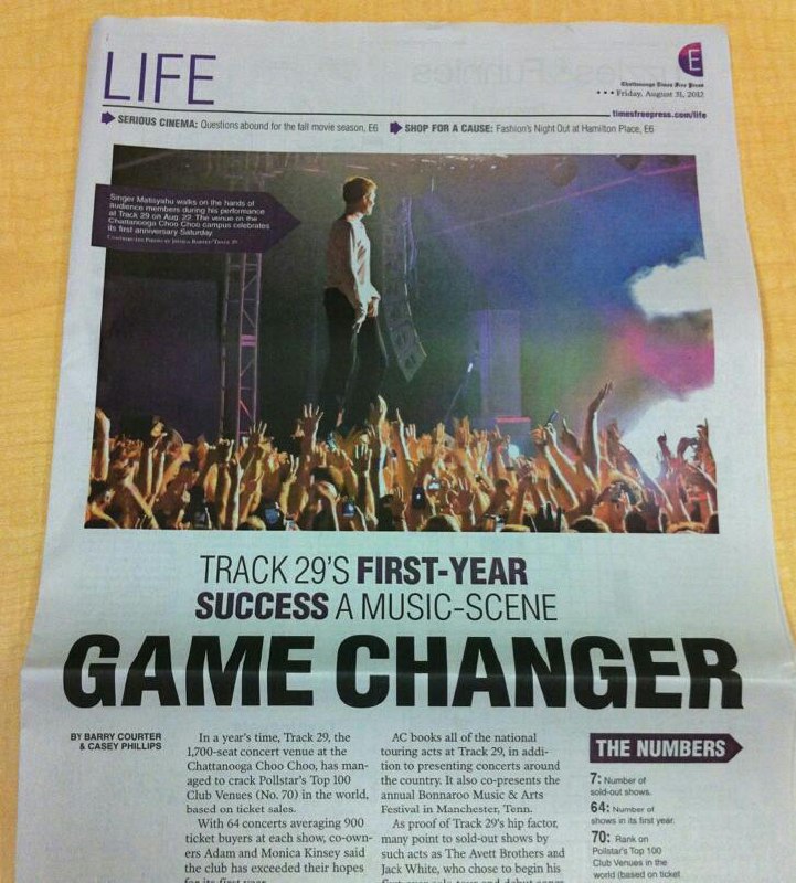 Track 29 — Chattanooga Times Free Press: 'A Music-Scene Game Changer'